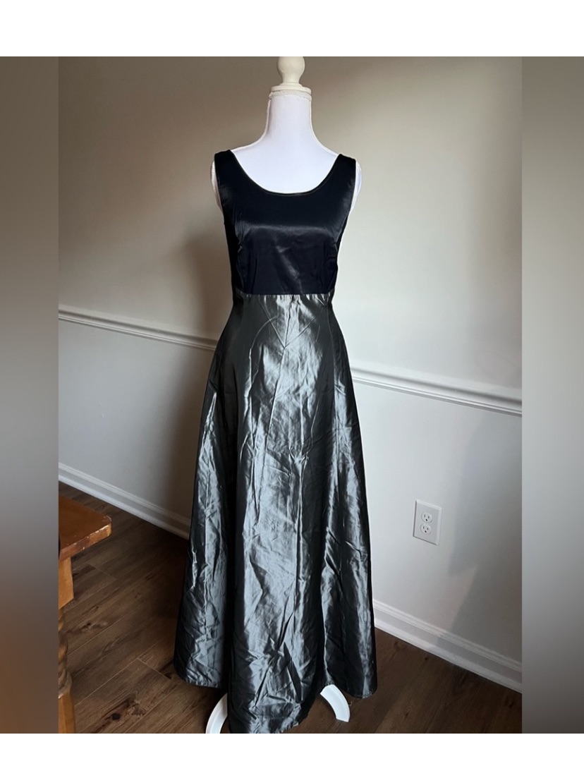 1980s Black Bow Dress